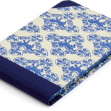 Sewn Bound Woodblock Pocket Sketchbook, Blue Lion