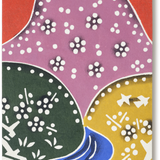 Katazome Postcard, Plum Mountains
