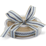 Wired Blue Zig-Zag Ribbon, 20m roll