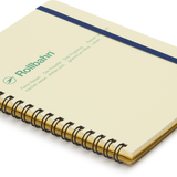 Spiral Bound Rollbahn Card Cover Notebook, Cream