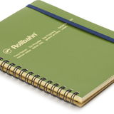 Spiral Bound Rollbahn Card Cover Notebook, Olive Green