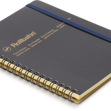 Spiral Bound Rollbahn Card Cover Notebook, Black