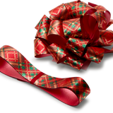 Tartan Pom Pom with Ribbon