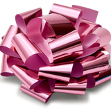Metallic Pom Pom Stick-on Bow
