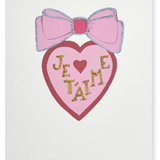 Illustrated Je T'aime Greeting Card