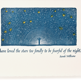 Letterpress Loved the Stars Greeting Card