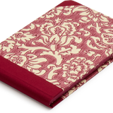Sewn Bound Woodblock Pocket Sketchbook, Red Brocade