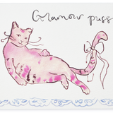 Illustrated Watercolour Greeting Card, Glamour Puss